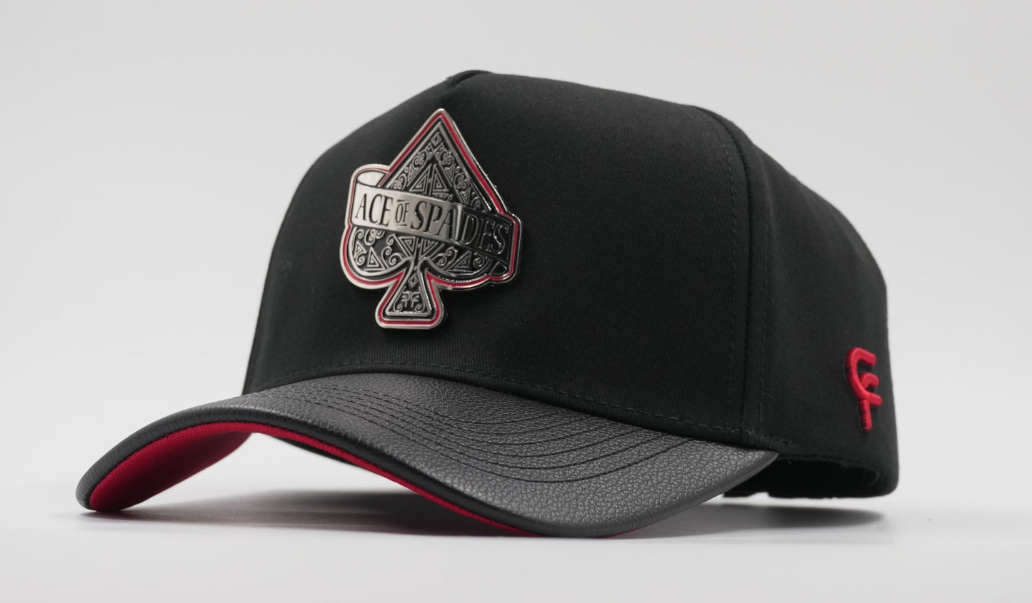 Ace of spades black/red