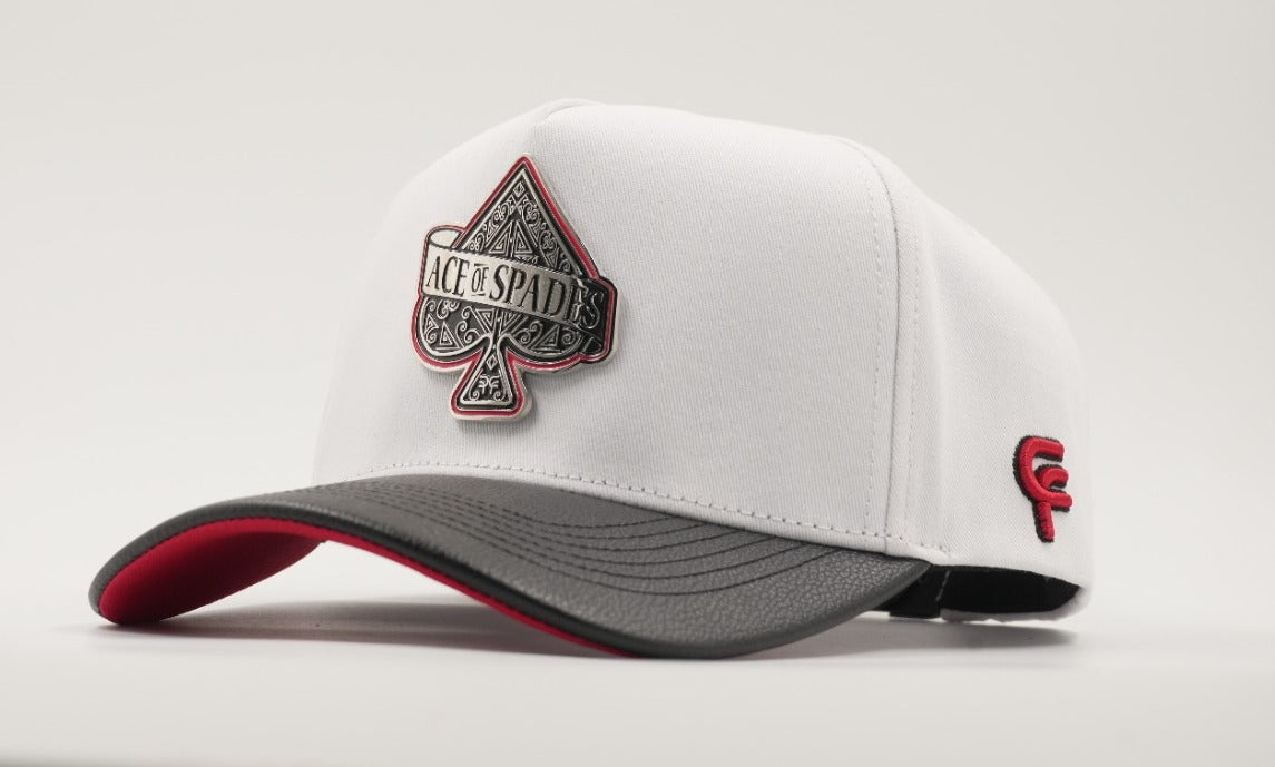 Ace of spades white/red