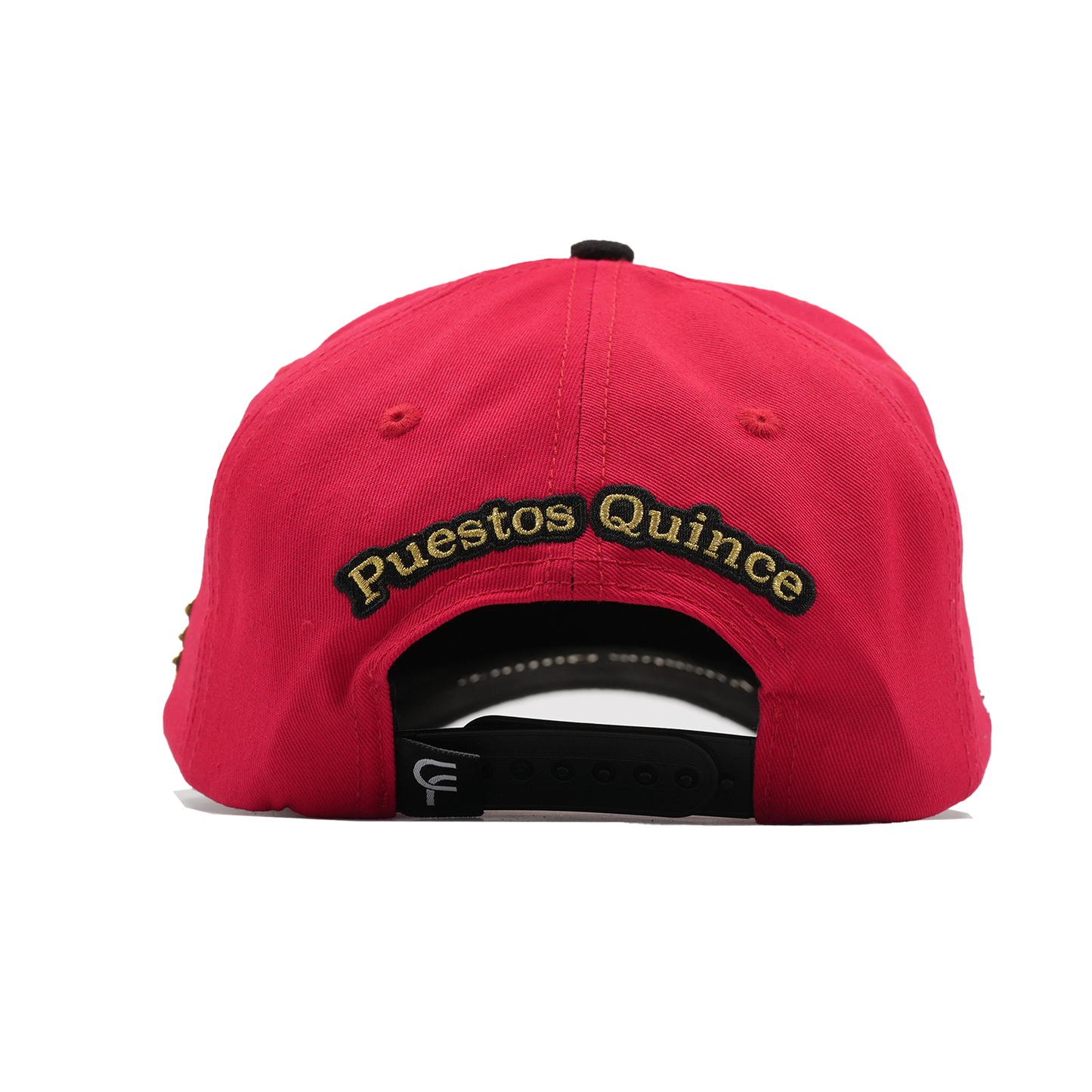 Gorra Puestos Quince Roja Gallo Dorado
